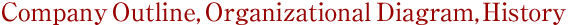 Company Outline, Organizational Diagram, History